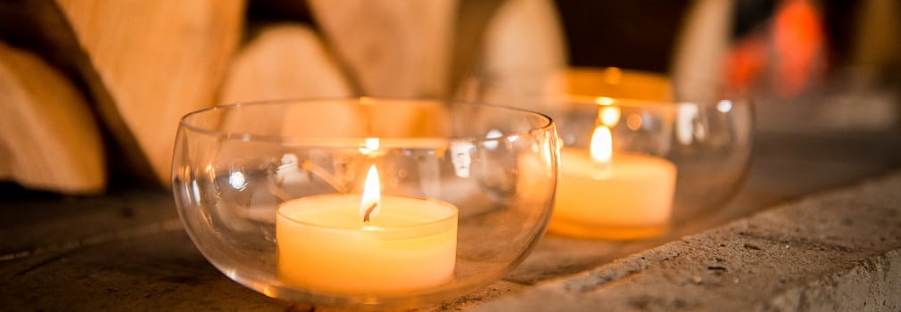 Two candles burning