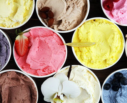 cups of ice cream
