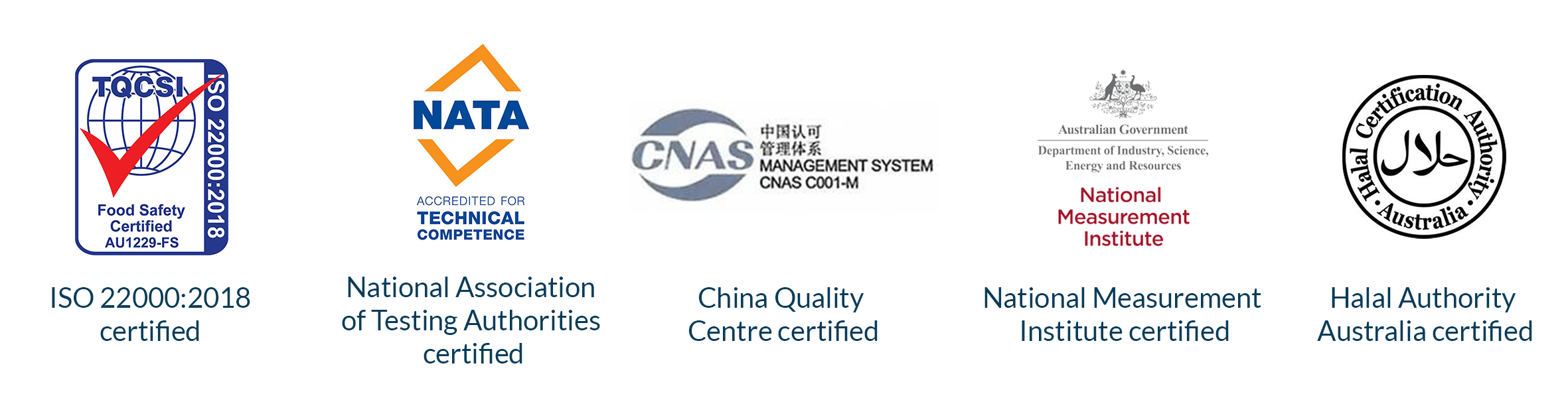 Bunge quality and food safety certifications