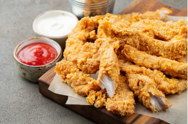 plate of fried chicken