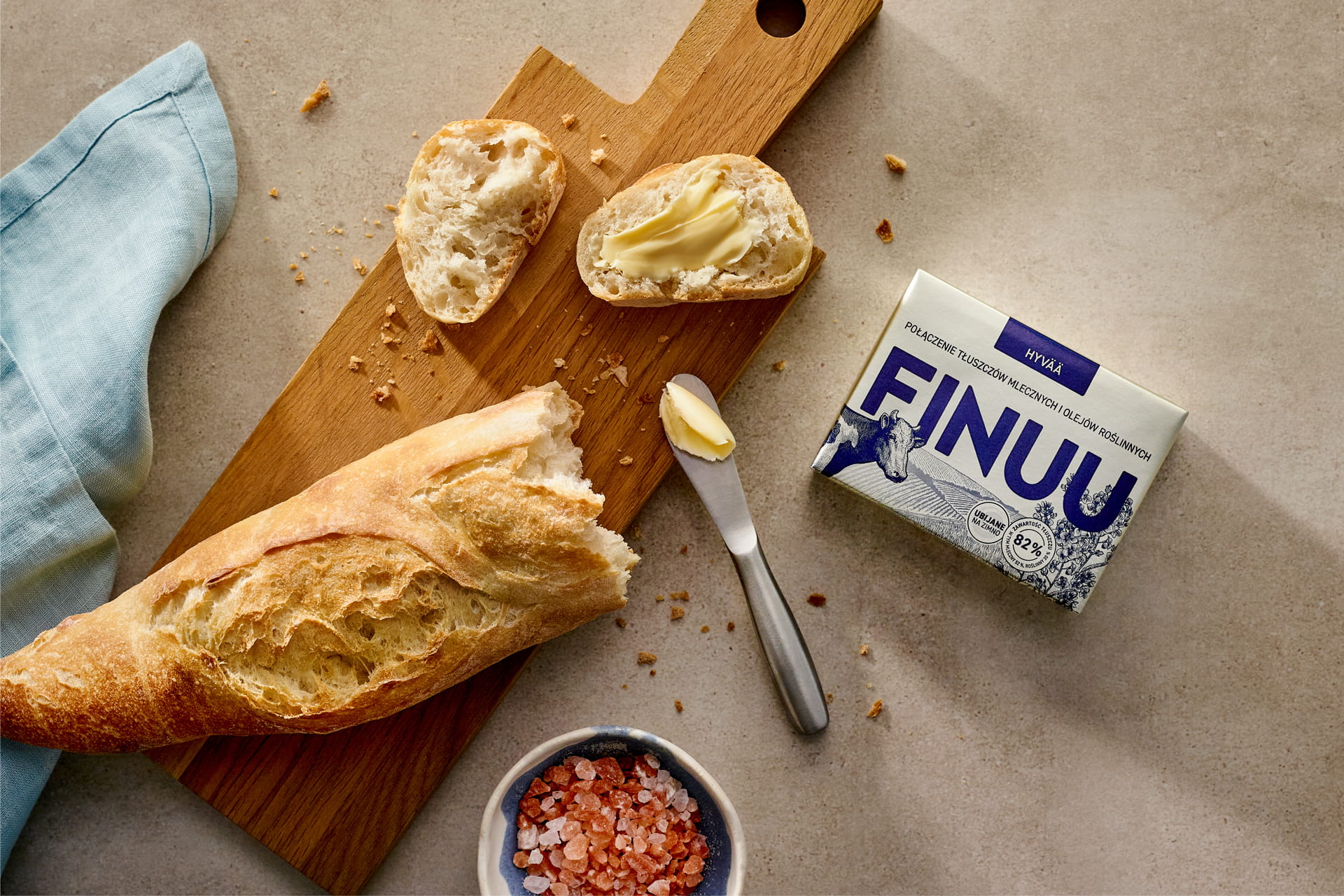 bread on table