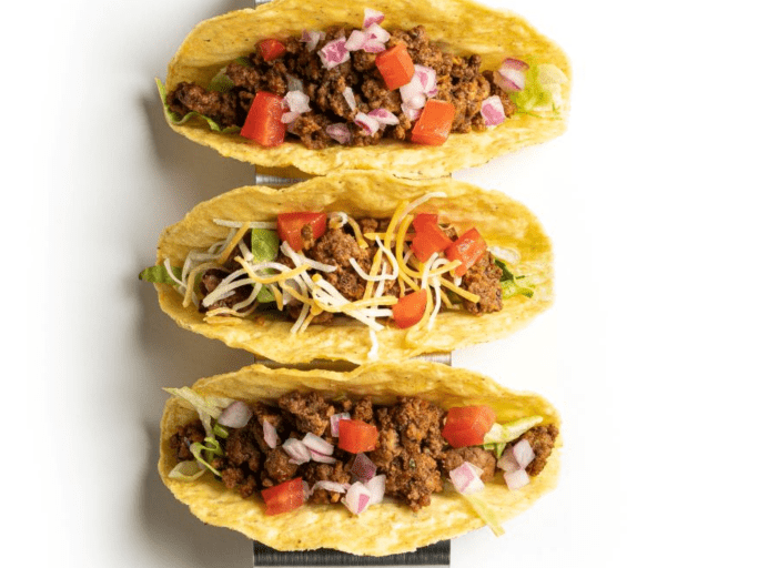 Three tacos
