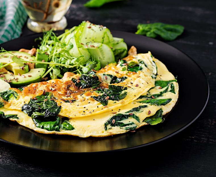 Omelette on plate