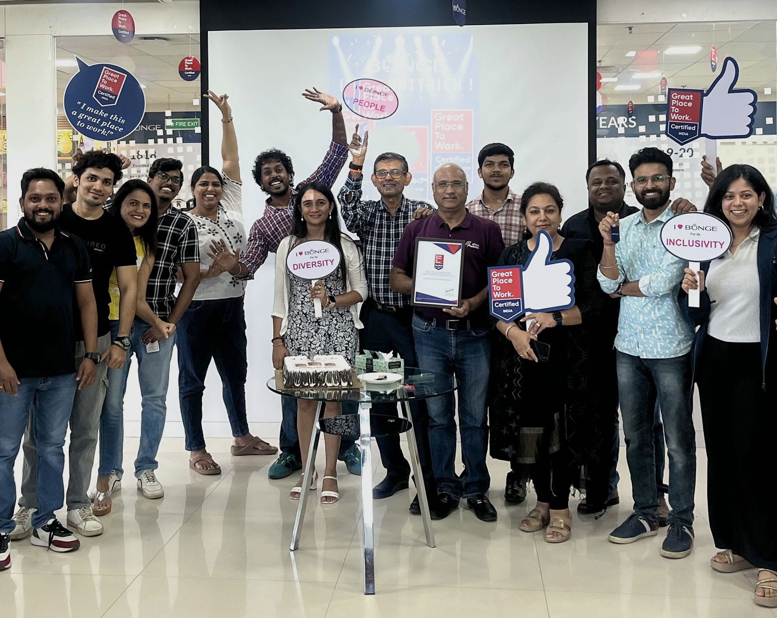 Bunge Employees Celebrate Great Place To Work Recognition in India