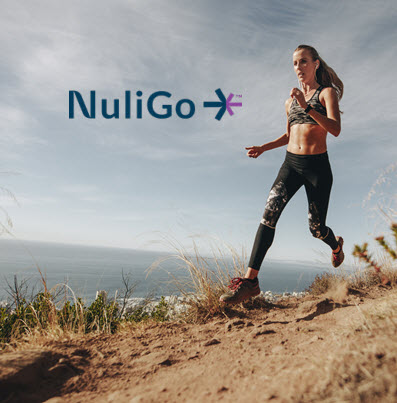 Woman trail running