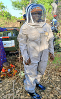 lady in protective gear
