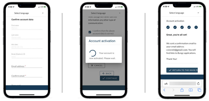 MyAccess screens 5-7