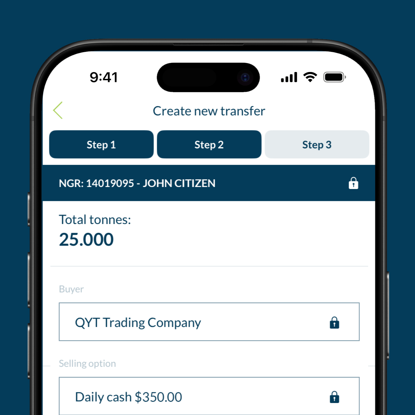 Warehouse to cash step 2