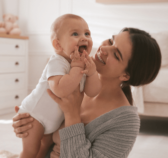 woman holding infant